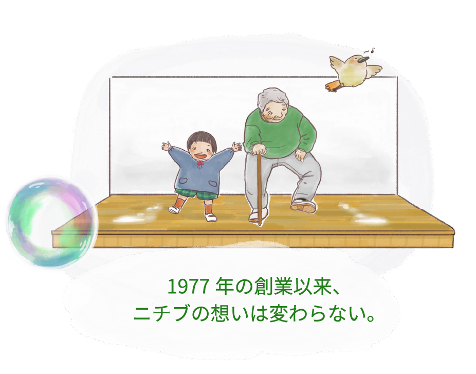 1977年の創業以来、ニチブの想いは変わらない。